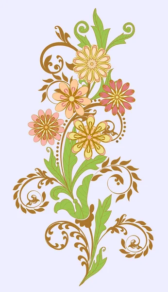 Decorative floral pattern. — Stock Vector