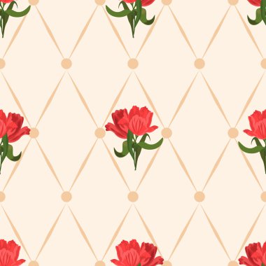 Lalelerle kusursuz desen.