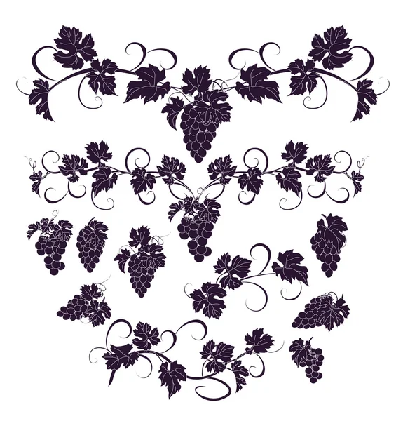 Eléments de design vectoriel dans un style vintage avec vignes . — Image vectorielle