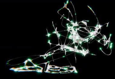 Silvery Chrometype gelecekçi y2k döngüsü tasarımı Arkaplan