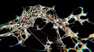 Akışkan Krome Tipi Gelecekçi y2k döngüsü tasarımı Arkaplan