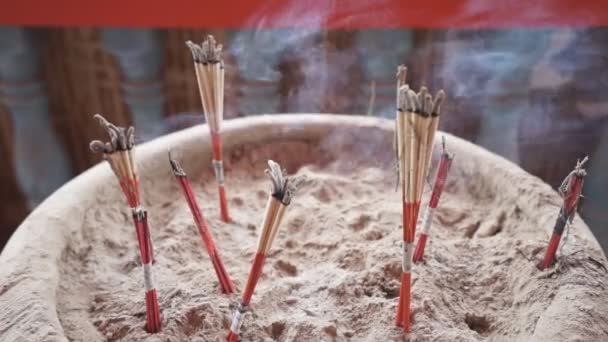 Incense for the holy blessing. — Stock Video