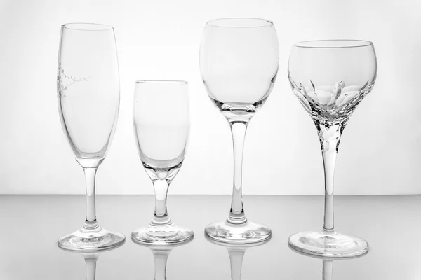 Коллаж пустых стаканов — стоковое фото