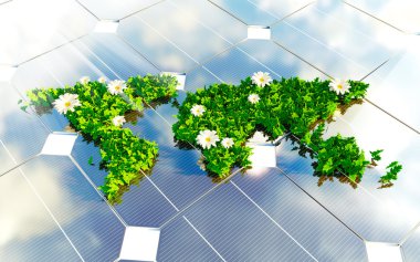 Sürdürülebilir enerji 3d çizim