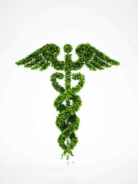 Ecology medical symbol with white background — Stock Photo, Image