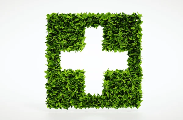 Ökológia orvosi szimbólum fehér háttérrel — Stock Fotó