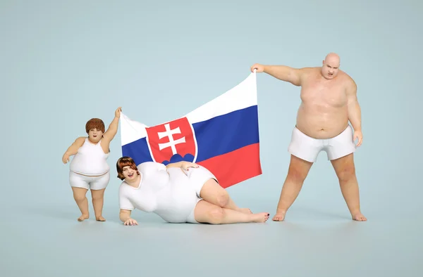 Slovakia obesity concept — Stock Photo, Image