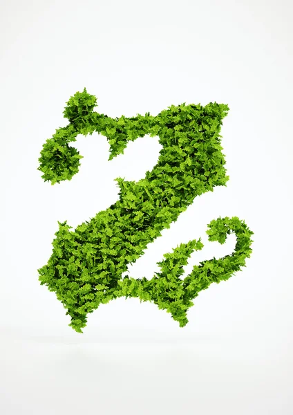 Ecology letter Z symbol with white background — Stock Photo, Image