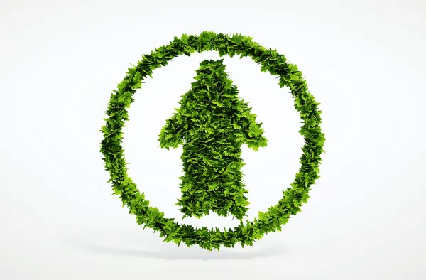 Eco up arrow icon — Stock Photo, Image