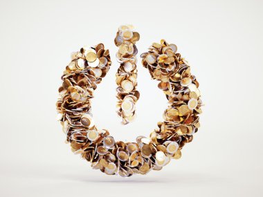 Para güç düğmesi işareti