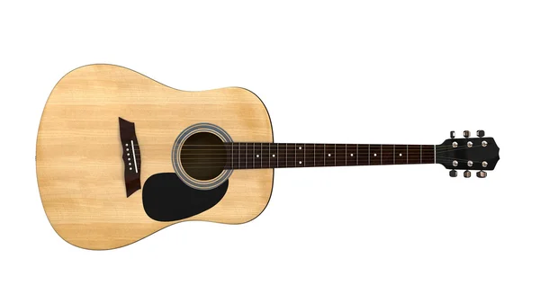 Vista superior de una guitarra acústica 3D render — Foto de Stock