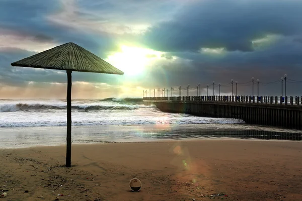雲浜の夕日 — ストック写真