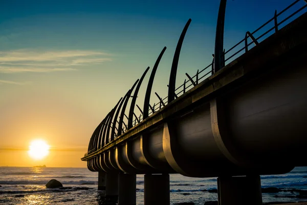 Umhlanga Pier En Durban Sudáfrica con Sunrise — Foto de Stock