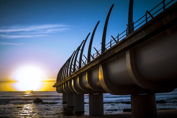 Durban Umhlanga Pier en la salida del sol — Foto de Stock