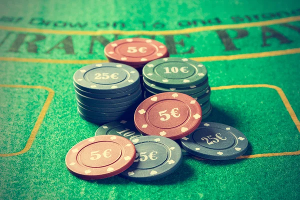 Chips de juego de poker — Foto de Stock