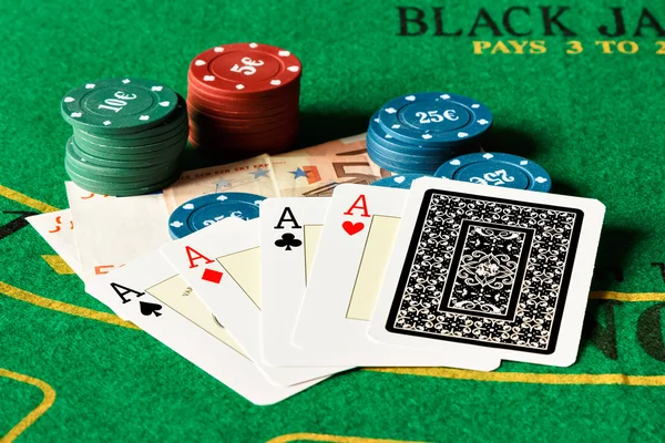 Ganar mano de poker . — Foto de Stock