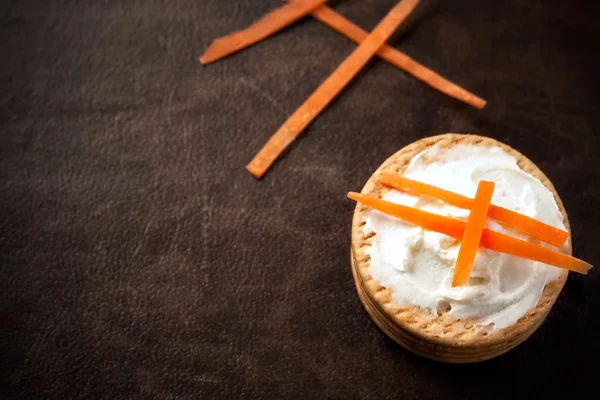 Cookies with strips carrot Royalty Free Stock Images