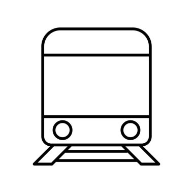 tren, tren yolu, tramvay, araç, ulaşım simgesi çizimi