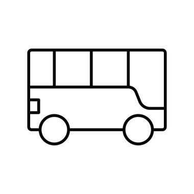 otobüs, araç, ulaşım simgesi çizimi