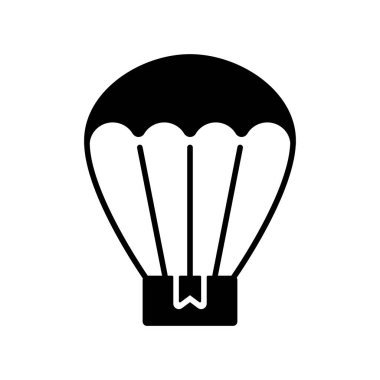 sıcak hava balonu, araç, ulaşım simgesi çizimi