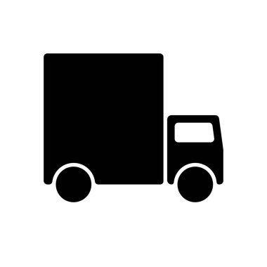 kamyon, dağıtım, araç, ulaşım simgesi çizimi
