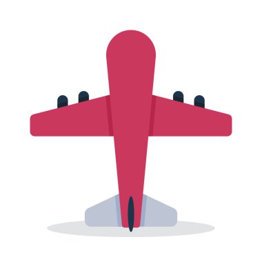 uçak, uçak, araç, taşıyıcı düz simge çizimi