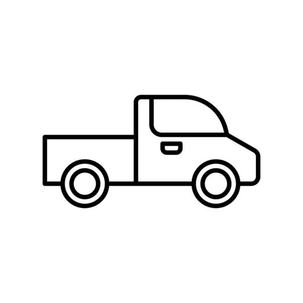 Lkw Auto Pick Truck Fahrzeug Transport Ikone Vektor Illustration — Stockvektor