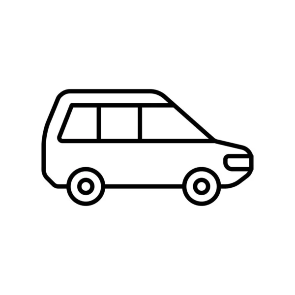 Auto Lieferwagen Fahrzeug Transport Ikone Vektor Illustration — Stockvektor