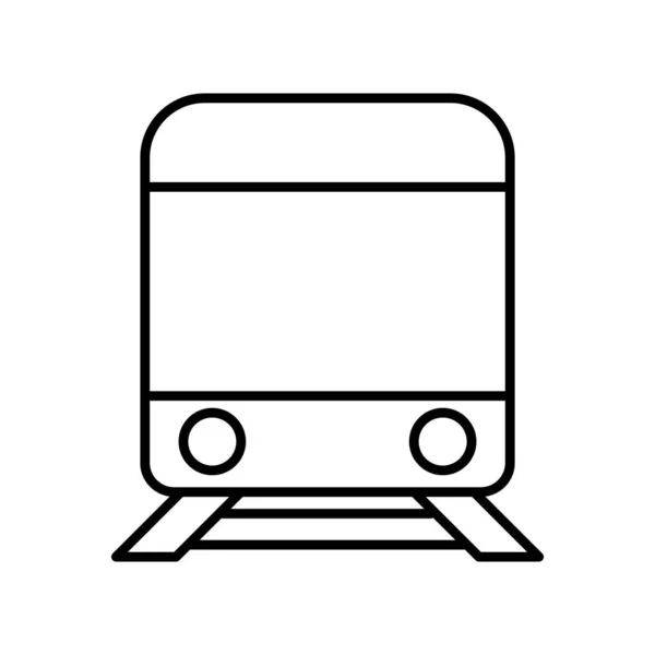 Tren Ferrocarril Tranvía Vehículo Transporte Icono Vector Ilustración — Archivo Imágenes Vectoriales