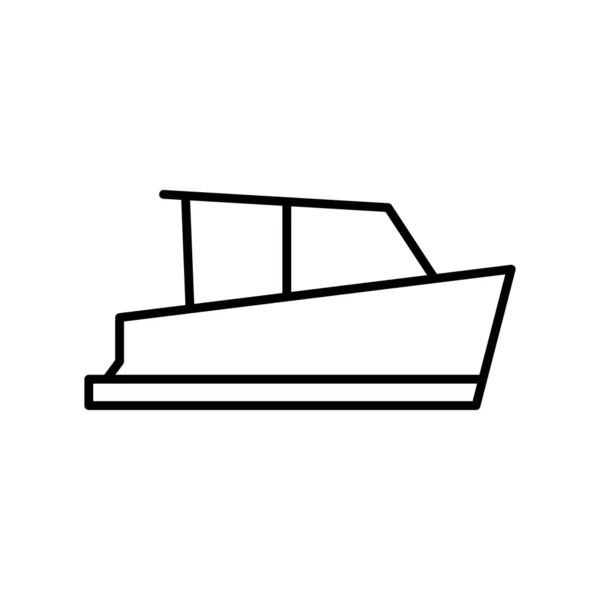 Barco Crucero Yate Icono Vector Ilustración — Vector de stock