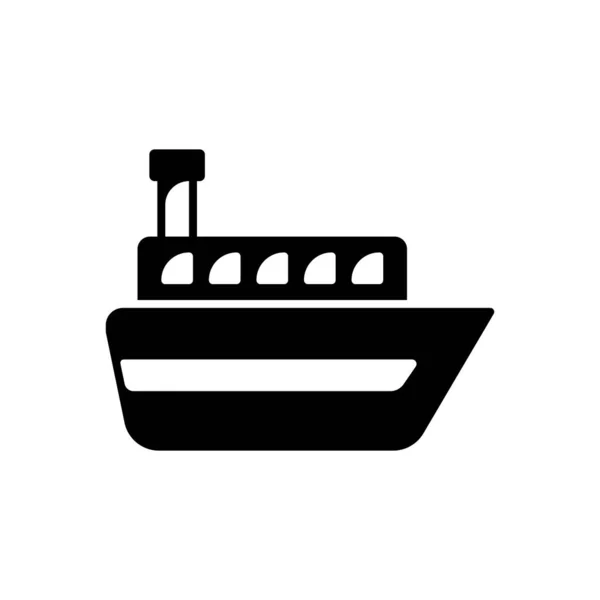 Schip Cruise Jacht Icoon Vector Illustratie — Stockvector