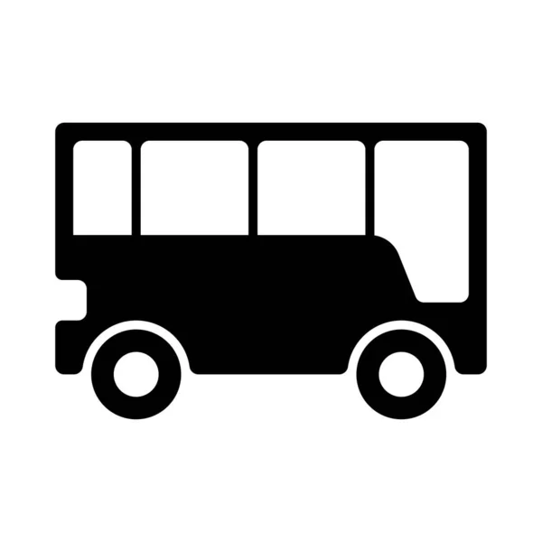 Bus Voertuig Pictogram Vervoer Vector Illustratie — Stockvector