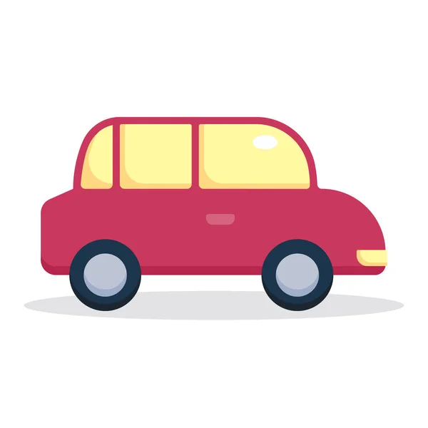 Coche Automóvil Vehículo Transporte Icono Plano Vector Ilustración — Archivo Imágenes Vectoriales