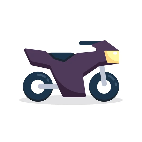 Motorrad Motorrad Fahrzeug Transport Flat Icon Vector Illustration — Stockvektor