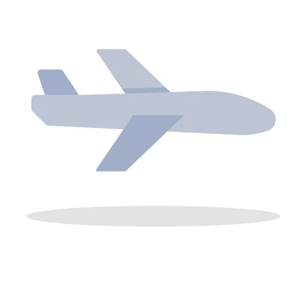 Plane Airplane Vehicle Transport Flat Icon Vector Illustration — Stock Vector