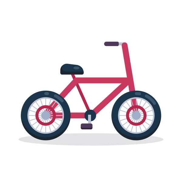 Bicicleta Bicicleta Vehículo Transporte Icono Plano Vector Ilustración — Vector de stock