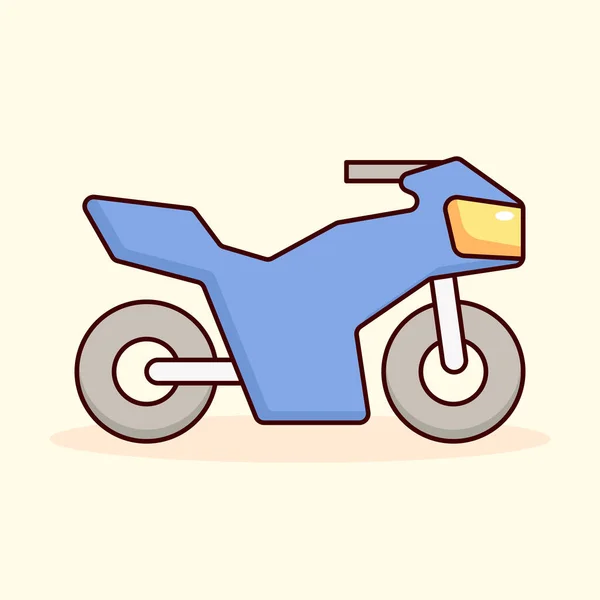 Moto Moto Véhicule Transport Icône Couleur Illustration Vectorielle — Image vectorielle