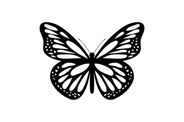 Mariposa Vector Icono Ilustración Diseño Gráficos Vectoriales