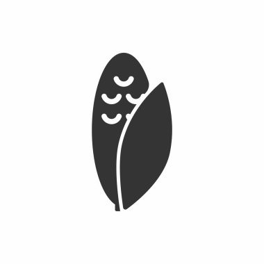 mısır yiyeceği ikonu vektör illüstrasyonu