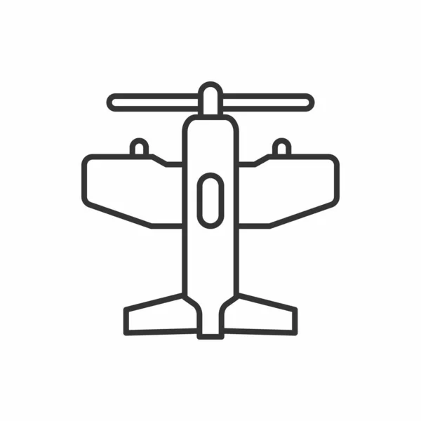 Avião Ícone Vetor Ilustração — Vetor de Stock