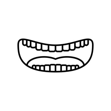 ağız oral ikonu vektör illüstrasyonu