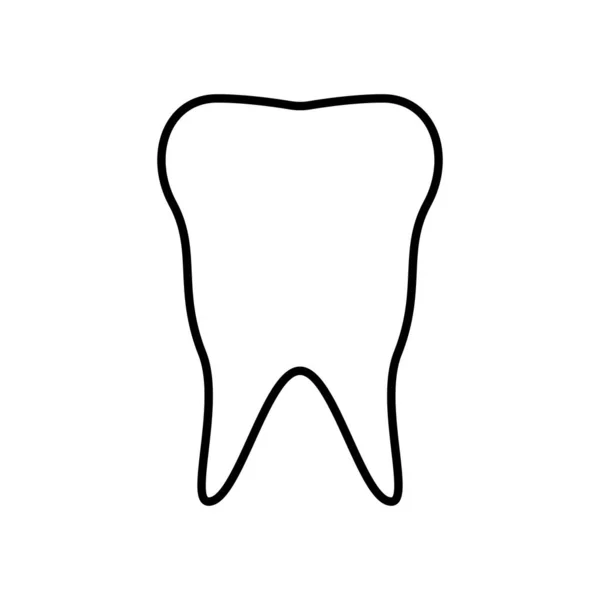 Diente Icono Dental Vector Ilustración — Vector de stock