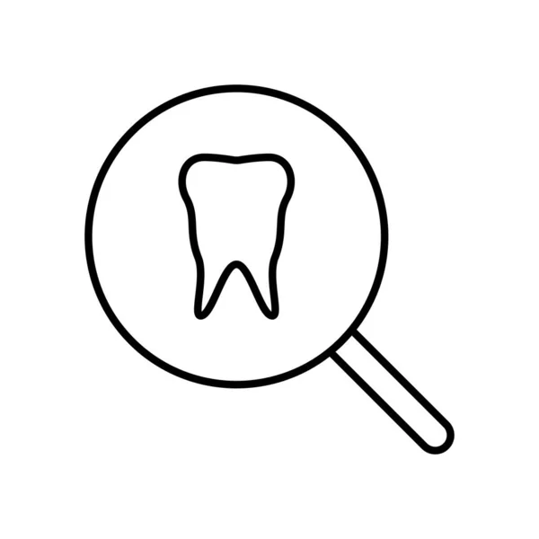 Ícone Inspeção Dentária Ilustração Vetorial —  Vetores de Stock