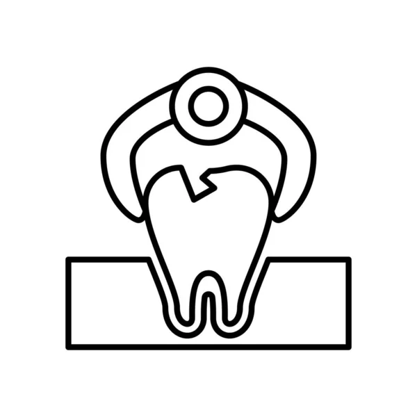 Tooth Extraction Icon Vector Illustration — Stock Vector