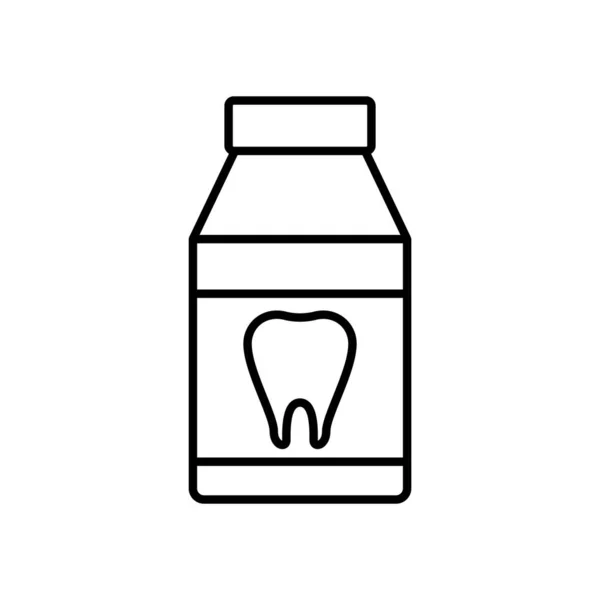 Mouthwash Bottle Icon Vector Illustration — Stock Vector