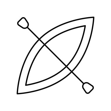 Kano, kamp, macera ikonu vektör illüstrasyonu