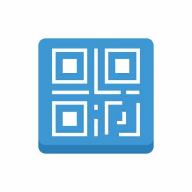 qr kod simgesi vektör çizimi