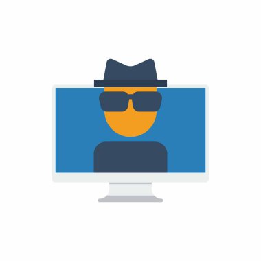 Hacker casus simgesi vektör çizimi