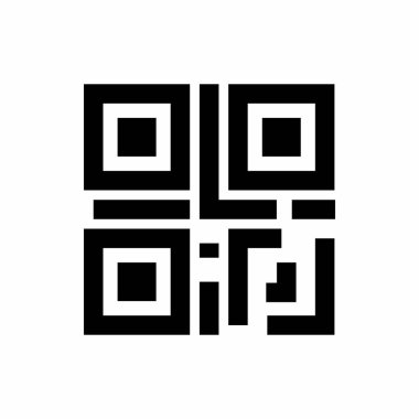 qr kod simgesi vektör çizimi