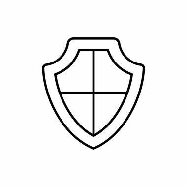 güvenlik kalkanı ikon vektör illüstrasyonu